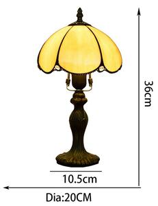 Tiffany stolová lampa Empir 103 - Huizhou Oufu Lighting v.36xš.20, sklo/kov,40W (Empír)