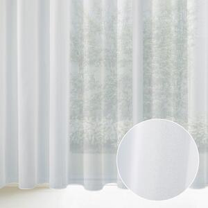 Biela hladká perleťovo lesklá záclona/organza s olovkom ZAC-032 výška 325 cm Iba metráž