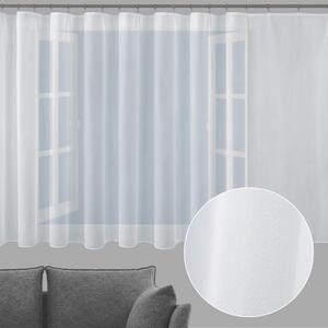 Biela hladká perleťovo lesklá záclona/organza s olovkom ZAC-032 výška 160 cm Iba metráž