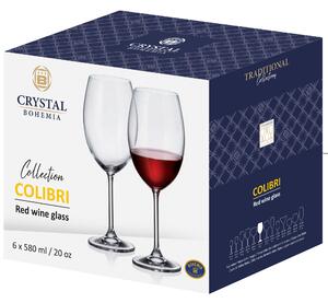 Crystal Bohemia Poháre na víno COLIBRI 580 ml, 6 ks