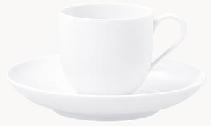Ručne vyrobené porcelánové šálky na espresso's podšálkami Urbino, 2 ks
