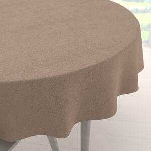Biante Okrúhly obrus/imitácia brúsenej kože Alcantara ALC-006 Béžový Ø 100 cm