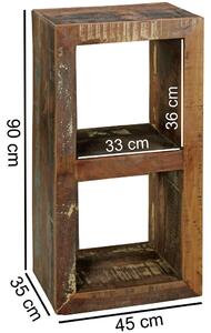 STOJACÍ REGÁL, hnedá, mangové drevo, recyklované drevo, 45/90/35 cm MID.YOU - Regály, Online Only