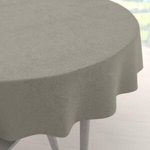Biante Okrúhly obrus/imitácia brúsenej kože Alcantara ALC-014 Svetlo sivý Ø 130 cm