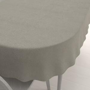 Biante Oválny obrus/imitácia brúsenej kože Alcantara ALC-014 Svetlo sivý 50x100 cm