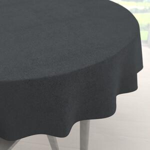 Biante Okrúhly obrus/imitácia brúsenej kože Alcantara ALC-016 Antracitovo sivý Ø 100 cm