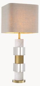 Stolová lampa z mramoru a krištáľového skla Cullingham