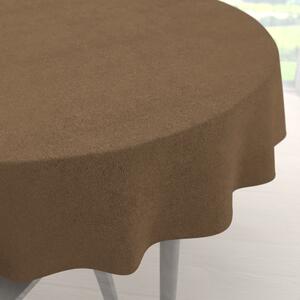 Biante Okrúhly obrus/imitácia brúsenej kože Alcantara ALC-015 Svetlo hnedý Ø 100 cm