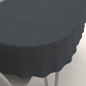 Biante Oválny obrus/imitácia brúsenej kože Alcantara ALC-016 Antracitovo sivý 50x100 cm
