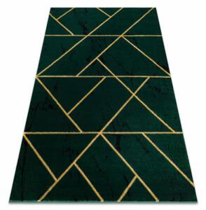 Koberec EMERALD exkluzívny 1012 glamour, styl geometrický, marmur fľaškovo zelený / zlatý