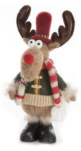 VIANOČNÁ FIGÚRKA REINDEER 38 CM VIACFAREBNÁ