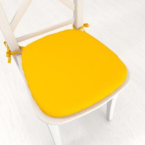 Biante Oblý podsedák Rongo RG-029 Sýto žltý - 39x37x3 cm