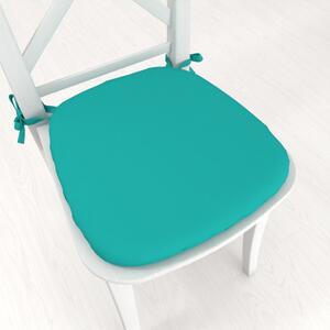 Biante Oblý podsedák Rongo RG-020 Tyrkysový - 39x37x3 cm