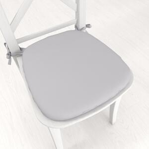 Biante Oblý podsedák Rongo RG-016 Svetlo sivý - 39x37x3 cm