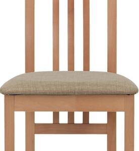 Drevená jedálenská stolička vo farbe buk čalúnená látkou (a-2482 buk)