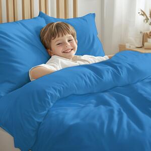 Detské bavlnené posteľné obliečky do postieľky Moni MO-075 Modré Do postieľky 90x120 a 40x60 cm