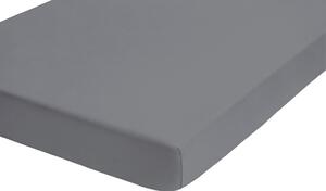 Napínacie prestieradlo Jersey Castell 180x200 cm, strieborné