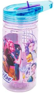 Fľaša na pitie KPop Demon Hunters, motív HUNTR/X so slamkou - 475 ml