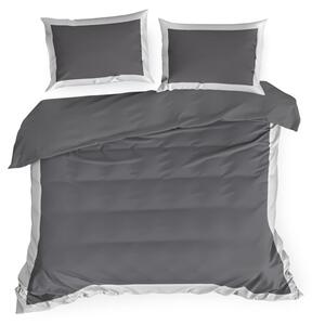 Dekorstudio Exkluzívne posteľné obliečky LAURA - tmavosivé Rozmer posteľných obliečok: Šírka x Dĺžka: 160x200cm + 2 ks 70x80 cm