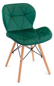 Bestent Jedálenské stoličky 4ks zamatové zelené SMARAGD
