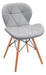 Bestent Jedálenská stolička kožená sivá