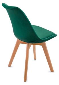 Bestent Jedálenská stolička zamatová škandinávsky štýl Green Glamor