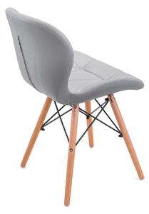 Bestent Jedálenská stolička kožená sivá