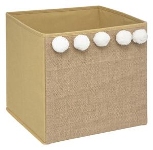 Úložný box Pompoms, 29x29x29 cm, béžová