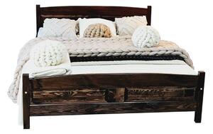 Vyvýšená posteľ Joana + pěnový matrac COMFORT 14 cm + rošt ZADARMO, 140 x 200 cm, orech-lak