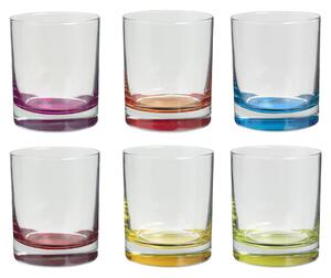 Sklenený pohár na vodu Color 300 ml sada 6ks