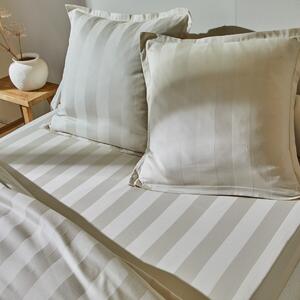 Saténová, pruhovaná posteľná bielizeň