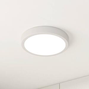 LED stropné svietidlo Fueva 5 IP44 3000K biela Ø21cm, Biela / opálová, Kúpeľňa, kov, Závesné svietidlo