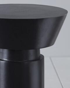 MUZZA Odkladací stolík denan Ø 40 cm čierny