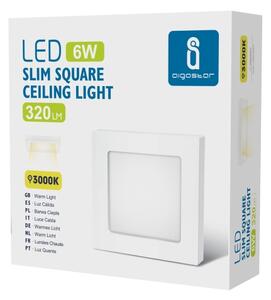 Aigostar - LED Stropné prisadené svietidlo LED/6W/230V 3000K 12,2x12,2 cm biela