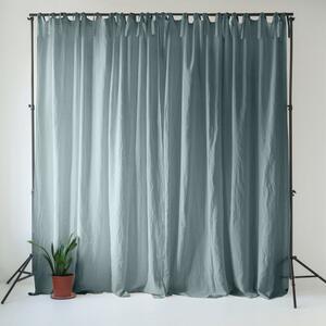 Sivomodrý ľanový záves 140x250 cm Blue Fog – Linen Tales