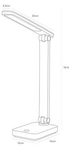 Zuma Line 1949-WH-LED Nabíjacia stolná lampa LED/8W/1200 mAh 3000/4500/6000K biela