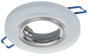 Ecolamp Podhľadové svietidlo Glass Round, 1x biele sklenené tienidlo, w