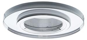 Podhľadové svietidlo Glass Round, 1x sklenené/strieborné kovové tienidlo, s