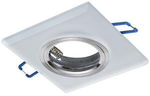 Ecolamp Podhľadové svietidlo Glass Square, 1x biele sklenené tienidlo, w