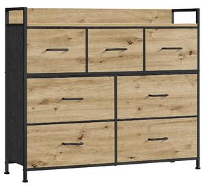 Dekorstudio Industriálna komoda LTS137B88 dub artisan 98x28x85 cm - čierna