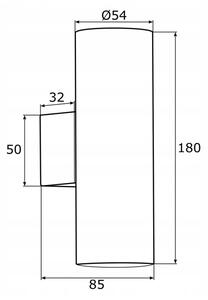 Argon 0913 - Nástenné svietidlo MITOS 2xGU10/5W/230V mosadz