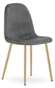 Jedálenská stolička PADVA VELVET, tmavosivá