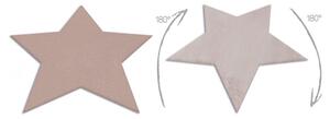 Koberec protišmykový SHAPE 3148 hviezda Shaggy - špinavo ružový plyš