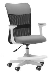Detská stolička Neoseat MONKEY WHITE s podnožou — látka, biela / svetlo sivá