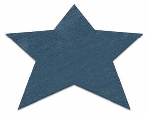 Koberec protišmykový SHAPE 3148 hviezda Shaggy - modrý plyš
