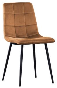 Jedálenská stolička Velvet, hnedá camel látka