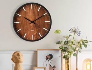 Nástenné hodiny 30 cm, imitácia dreva