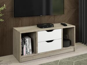 TV stolík Sten 100 cm, dub sonoma/biely