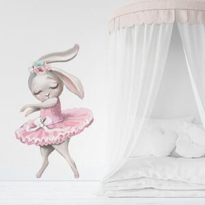 Detská nálepka na stenu Zajačik baletka Rozmery: 100 x 60 cm