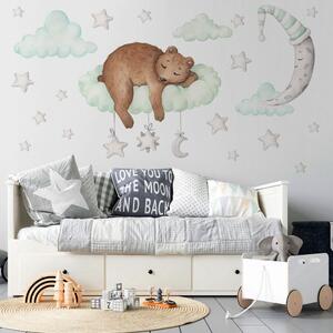 Detská nálepka na stenu Sladké sny - medvedík